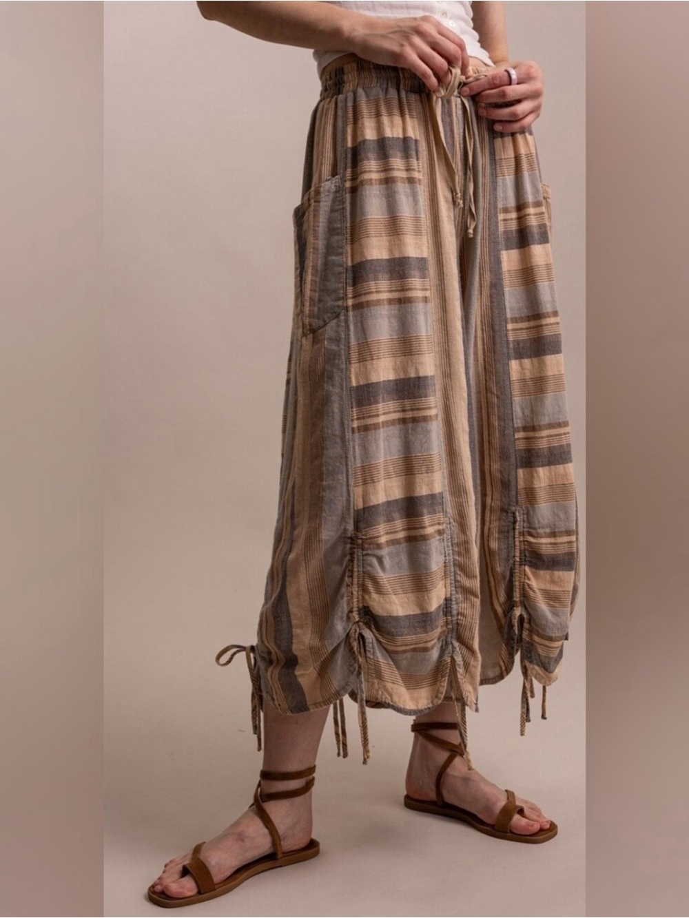 Blue Velvet Wanderlust Striped Pants